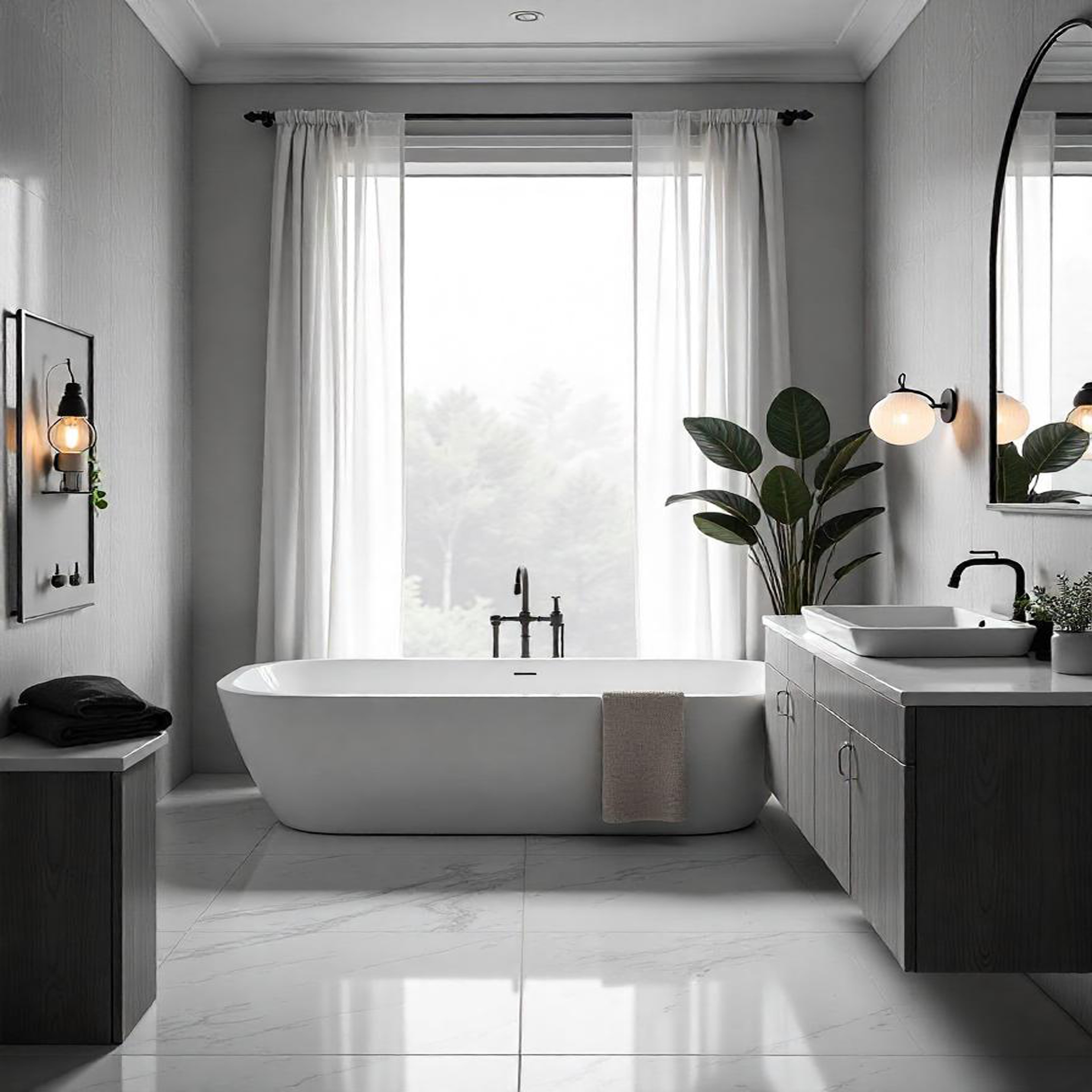 Spa-like bathroom