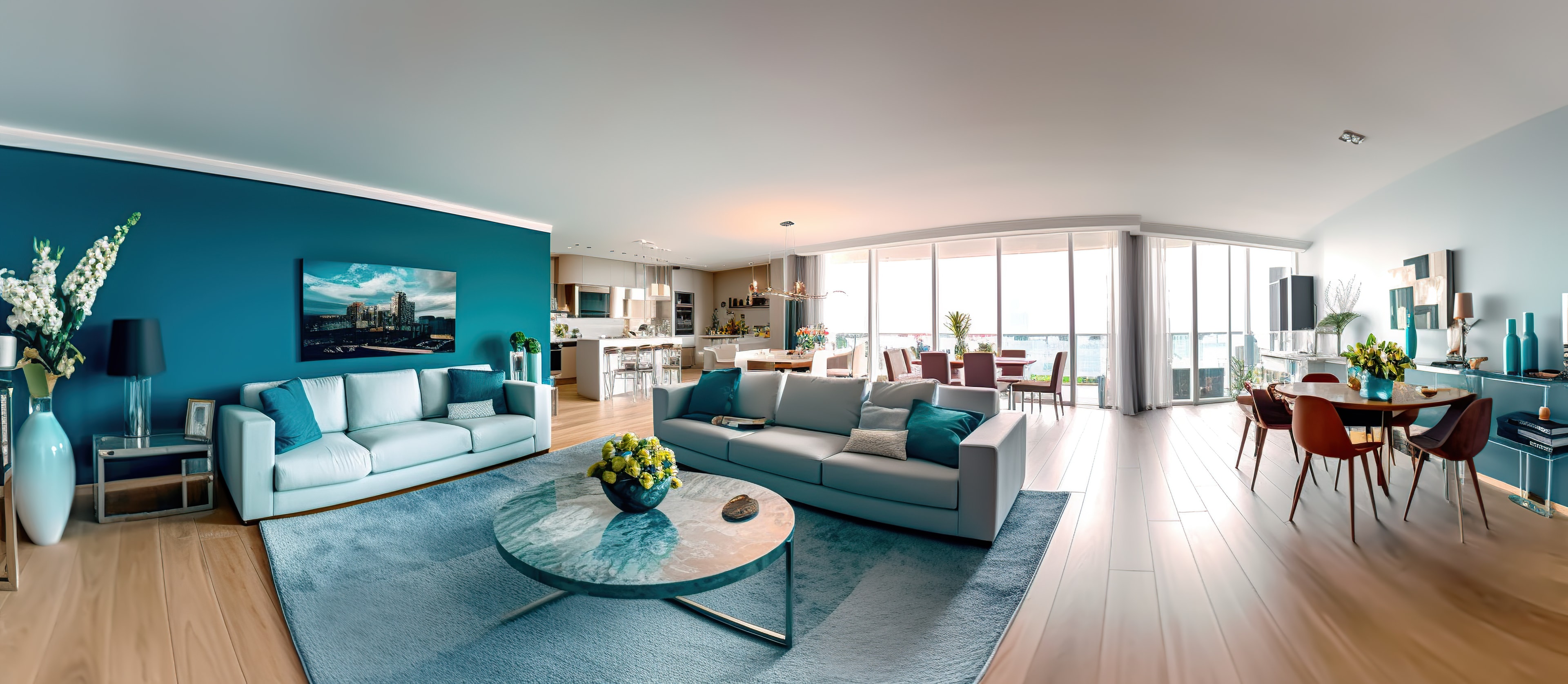 Bright cleaned living room